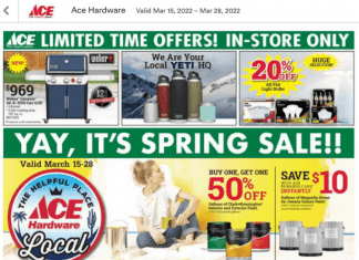 ACE Hardware Weekly Ad Mar 15 – Mar 28, 2022