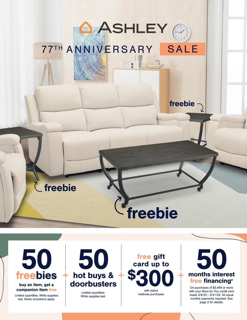 Ashley Furniture HomeStore 77th Anniversary Sale