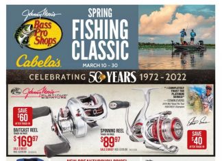 Bass Pro Shops Spring Fishing Sale Mar 10 – Mar 30, 2022