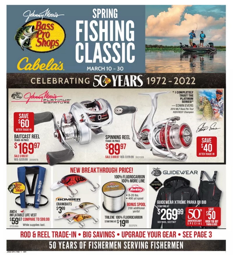 Bass Pro Shops Spring Fishing Sale Mar 10 – Mar 30, 2022