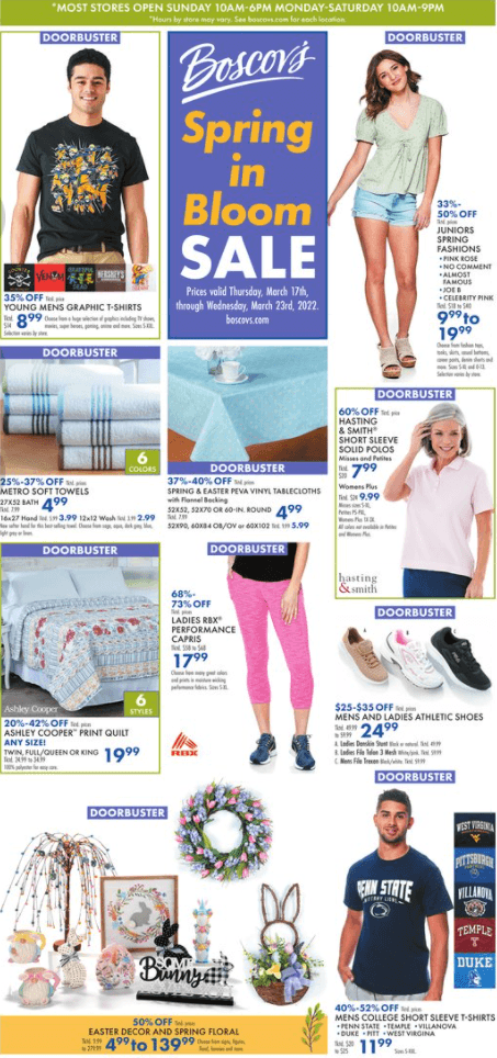 Boscov's Weekly Ad Mar 17 – Mar 23, 2022