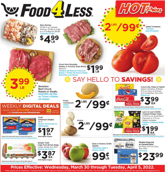Food 4 Less Weekly Flyer Mar 30 – Apr 05, 2022 (Easter Promotion Included)