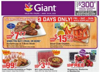 Giant Food Weekly Ad Mar 18 – Mar 24, 2022