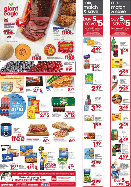 Giant Eagle Weekly Ad Mar 31 – Apr 06, 2022