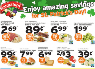 Hannaford Weekly Ad Mar 13 – Mar 19, 2022 (St. Patrick’s Day Promotion Included)