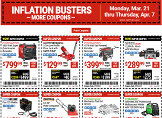 Harbor Freight Coupon Ad Mar 21 – Apr 07, 2022