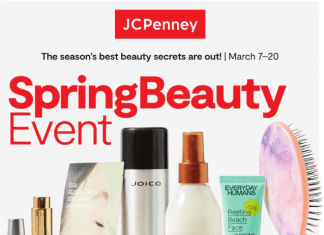 JCPenney Spring Beauty Event Mar 07 – Mar 20, 2022