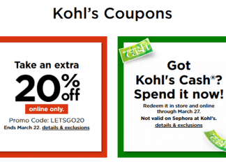 Kohl’s Coupon Sale Until Mar 27, 2022