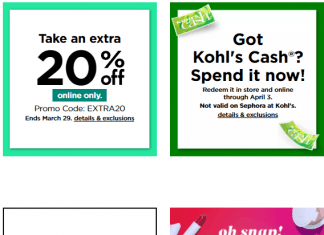 Kohl’s Coupon Sale Until Apr 03, 2022