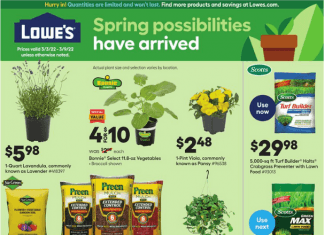 Lowe’s Weekly Ad Mar 03 – Mar 09, 2022