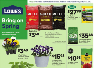 Lowe’s Weekly Ad Mar 10 – Mar 16, 2022