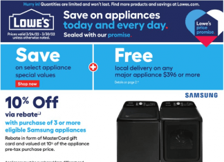 Lowe’s Weekly Ad Mar 24 – Mar 30, 2022