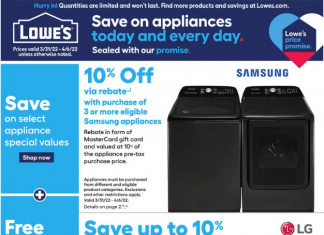 Lowe’s Weekly Ad Mar 31 – Apr 06, 2022