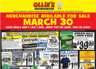 Ollie’s Weekly Ad Mar 30 – Apr 05, 2022