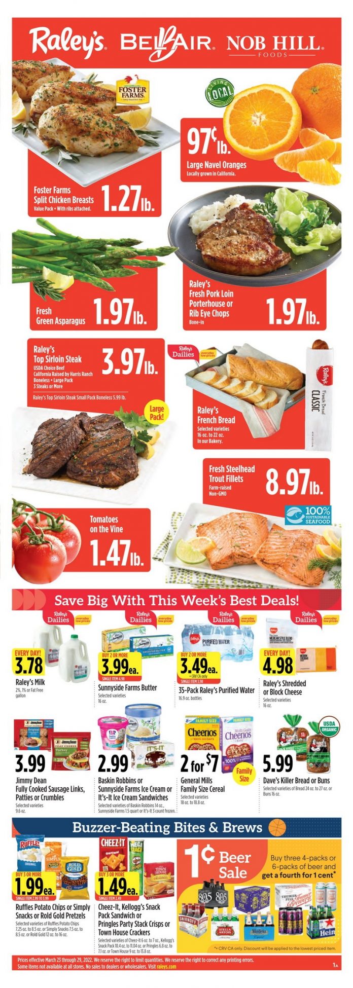Raley's Supermarkets Weekly Ad Mar 23 – Mar 29, 2022