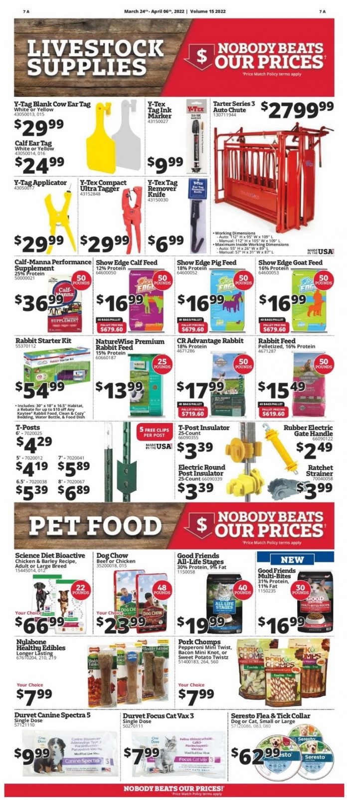 Rural King Weekly Ad Mar 24 Apr 06, 2022