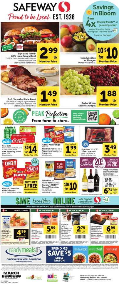 Safeway Weekly Ad Mar 09 – Mar 15, 2022