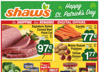 Shaw’s Weekly Ad Mar 11 – Mar 17, 2022 (St. Patrick’s Day Promotion Included)