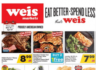 Weis Markets Weekly Sale Mar 31 – Apr 07, 2022