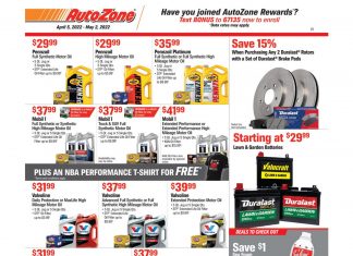 AutoZone Monthly Circular Apr 05 – May 02, 2022