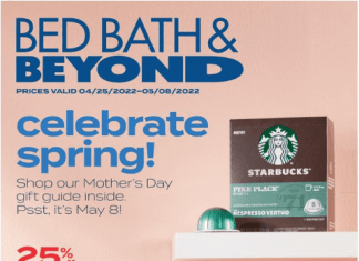 Bed Bath & Beyond Weekly Ad Apr 25 – May 08, 2022 (Mother’s Day Promotion Included)