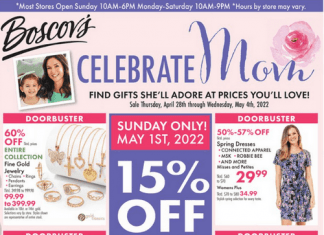 Boscov’s Mother’s Day Ad Apr 28 – May 04, 2022