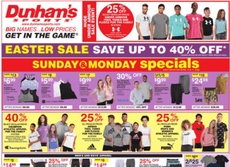 Dunham’s Sports Weekly Ad Apr 09 – Apr 14, 2022 (Easter Promotion Included)