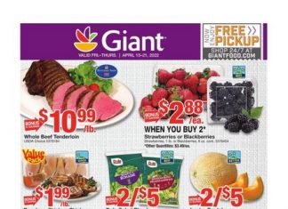 Giant Food Weekly Ad Apr 15 – Apr 21, 2022(Easter Promotion Included)