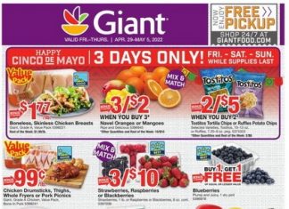 Giant Food Weekly Ad Apr 29 – May 05, 2022