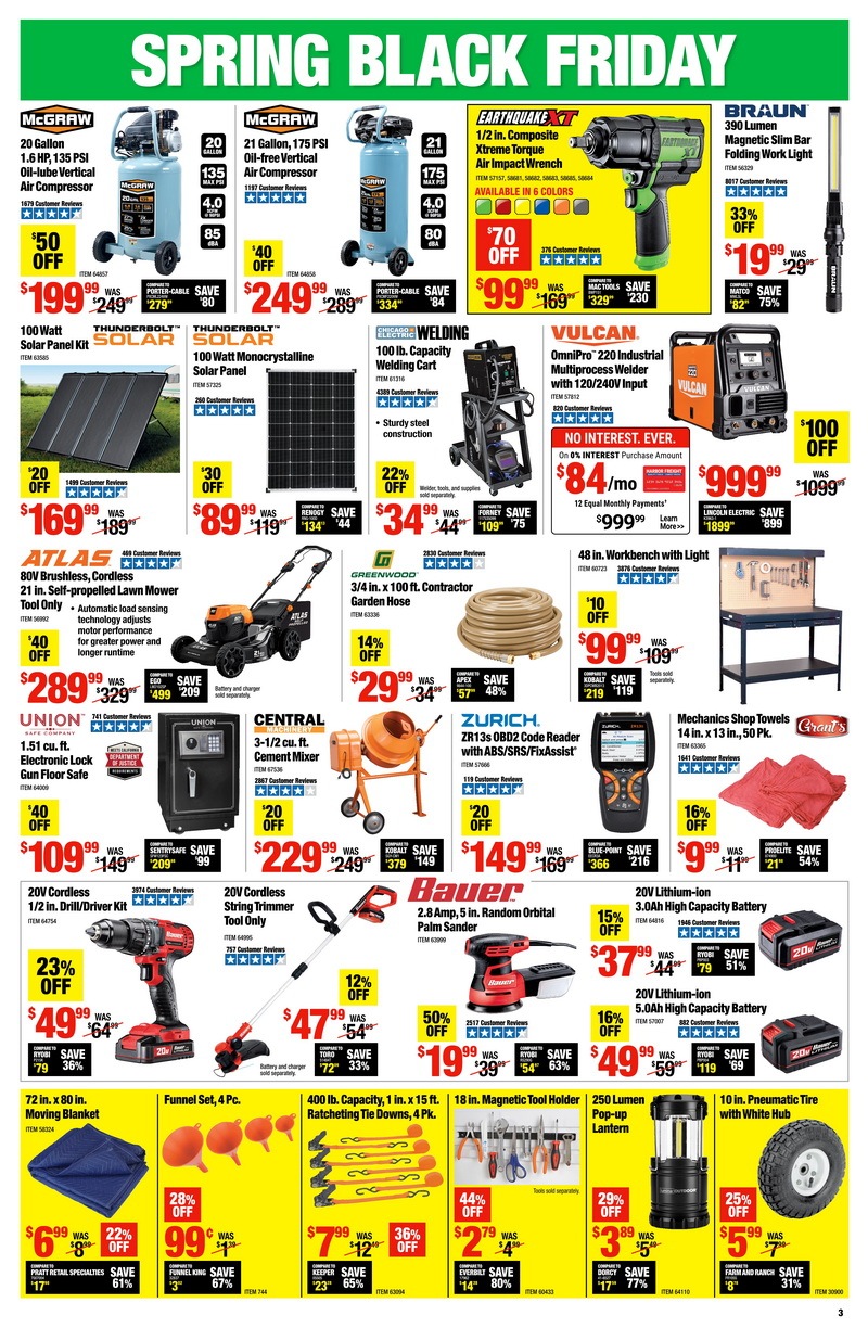 Harbor Freight Spring Black Friday Sale Apr 04 Apr 10, 2022
