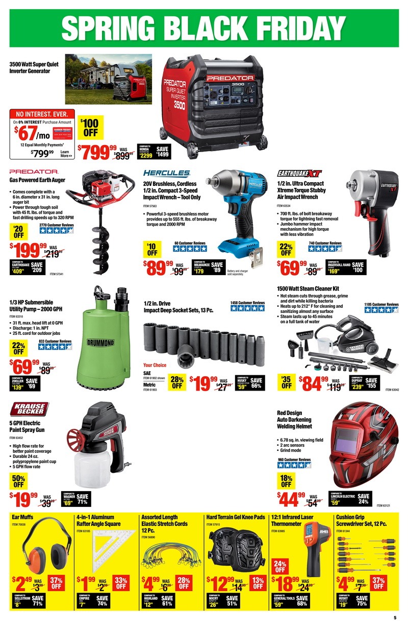 Harbor Freight Spring Black Friday Sale Apr 04 Apr 10, 2022