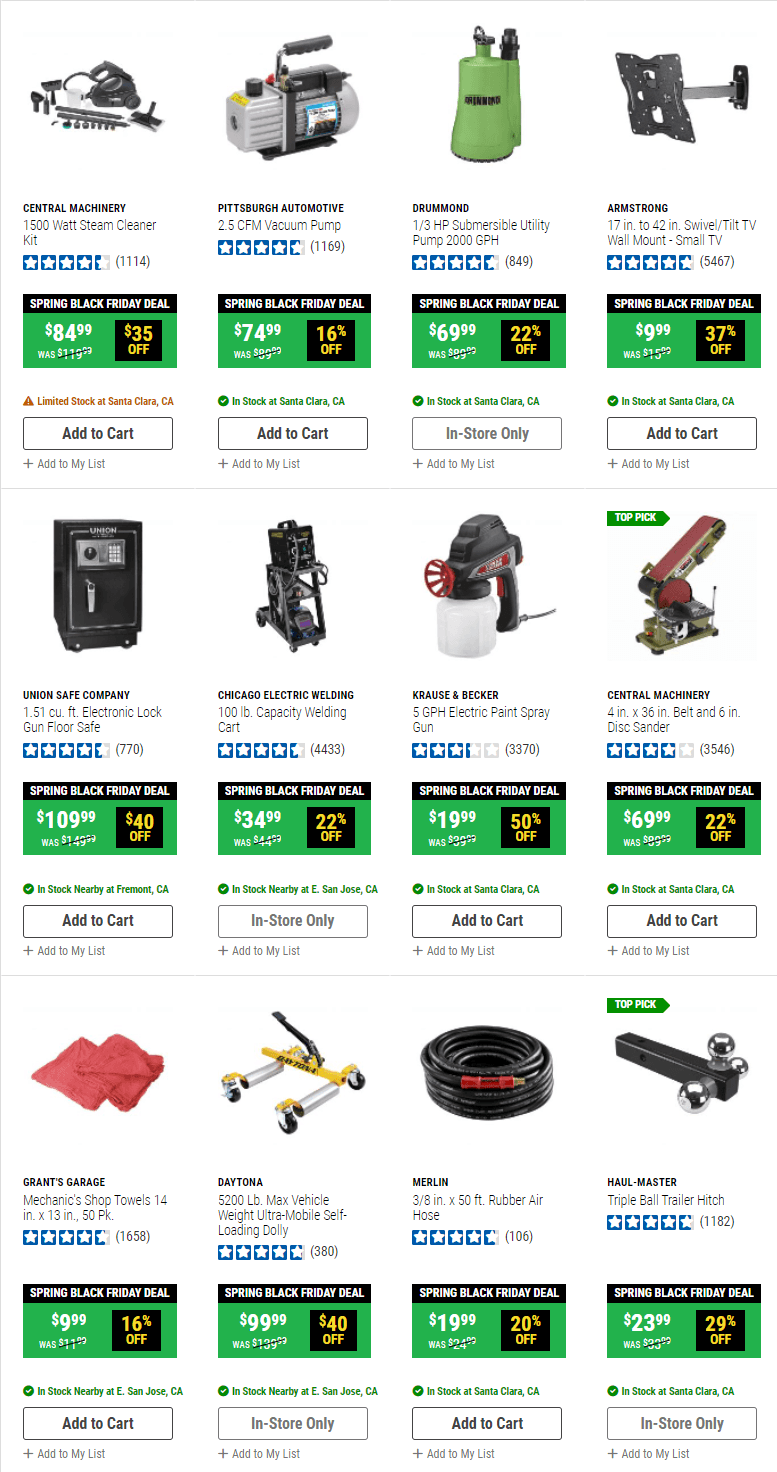Harbor Freight Spring Black Friday Sale Apr 11 Apr 18, 2022