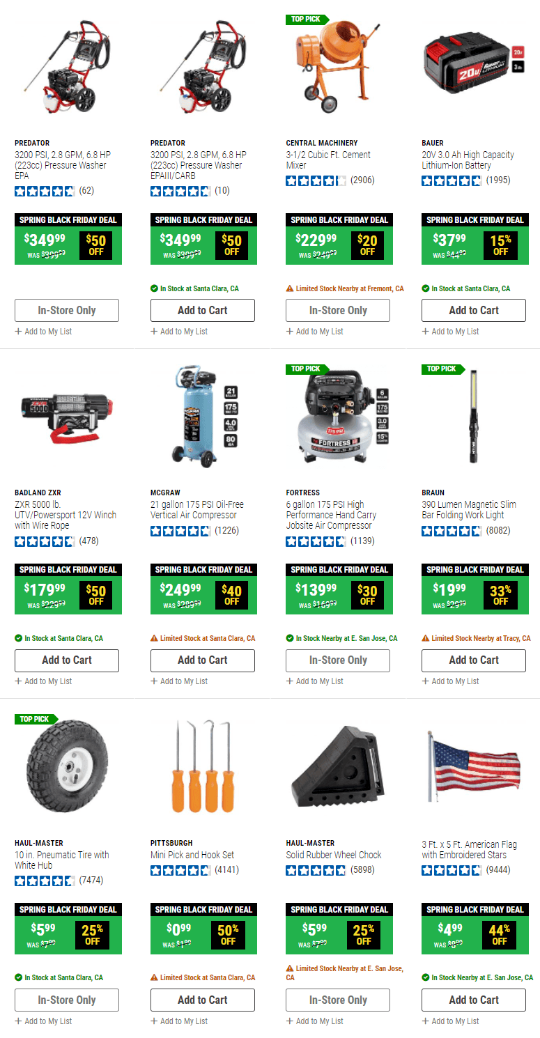 Harbor Freight Spring Black Friday Sale Apr 11 Apr 18, 2022