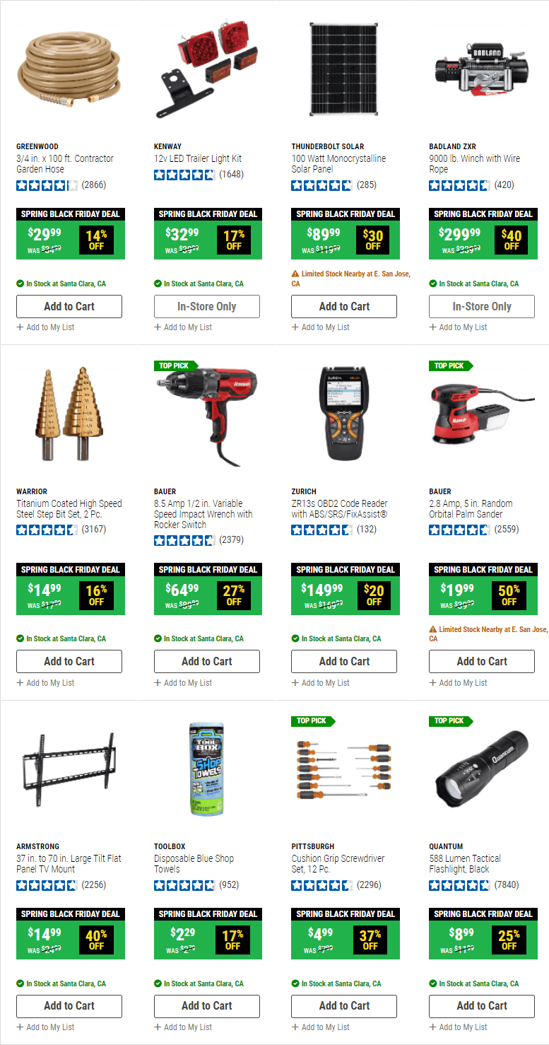 Harbor Freight Spring Black Friday Sale Apr 11 Apr 18, 2022