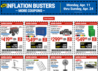 Harbor Freight Coupon Ad Apr 11 – Apr 24, 2022