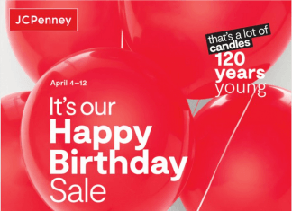 JCPenney Birthday’s Day Sale Apr 04 – Apr 12, 2022