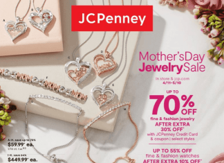 JCPenney Mother’s Day Jewelry Sale Apr 11 – May 10, 2022