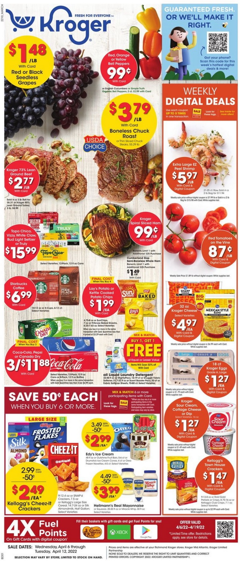 Kroger Weekly Ad Apr 06 Apr 12, 2022 (Easter Promotion Included)