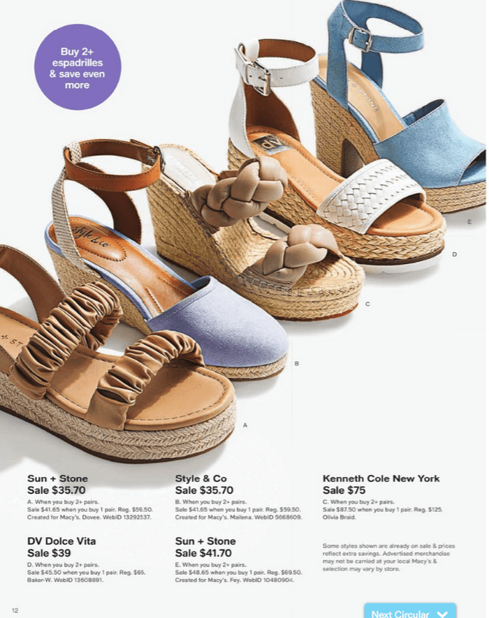 Macy's Great Shoe Sale Book Apr 06 Apr 17, 2022