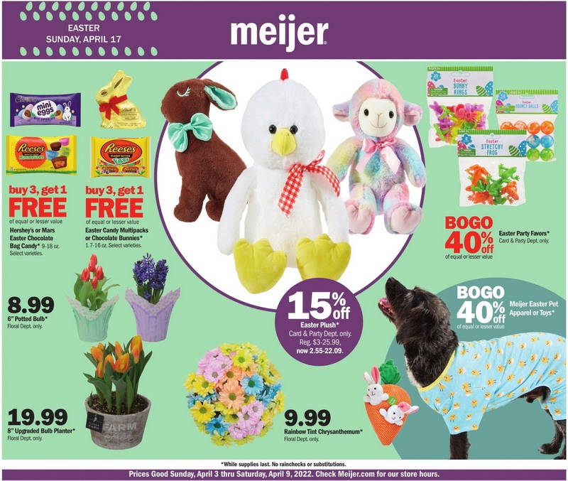 Meijer Easter Ad Apr 03 Apr 09, 2022