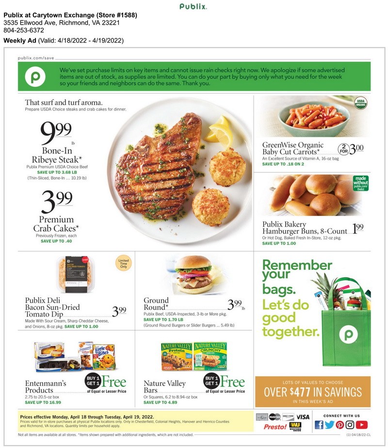 Publix Weekly Ad Apr 18 Apr 19, 2022