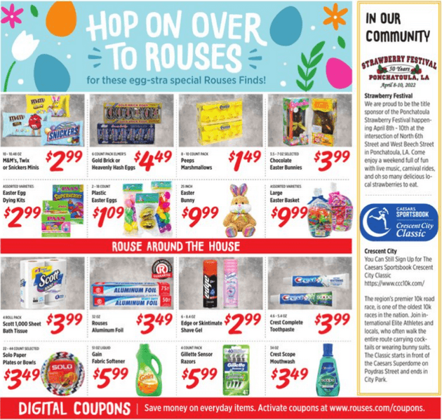 Rouses Weekly Ad Apr 06 Apr 13, 2022 (Easter Promotion Included)
