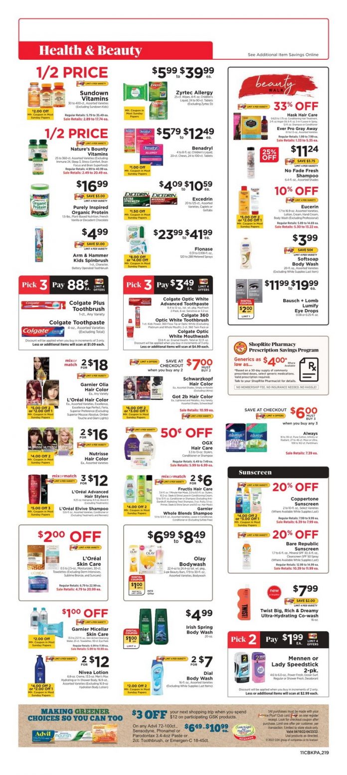 ShopRite Weekly Ad Apr 10 Apr 16, 2022 (Easter Promotion Included)