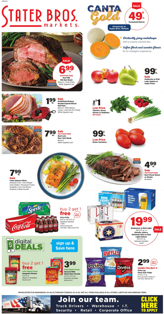Stater Bros Weekly Ad Apr 06 Apr 12, 2022 (Easter Promotion Included)