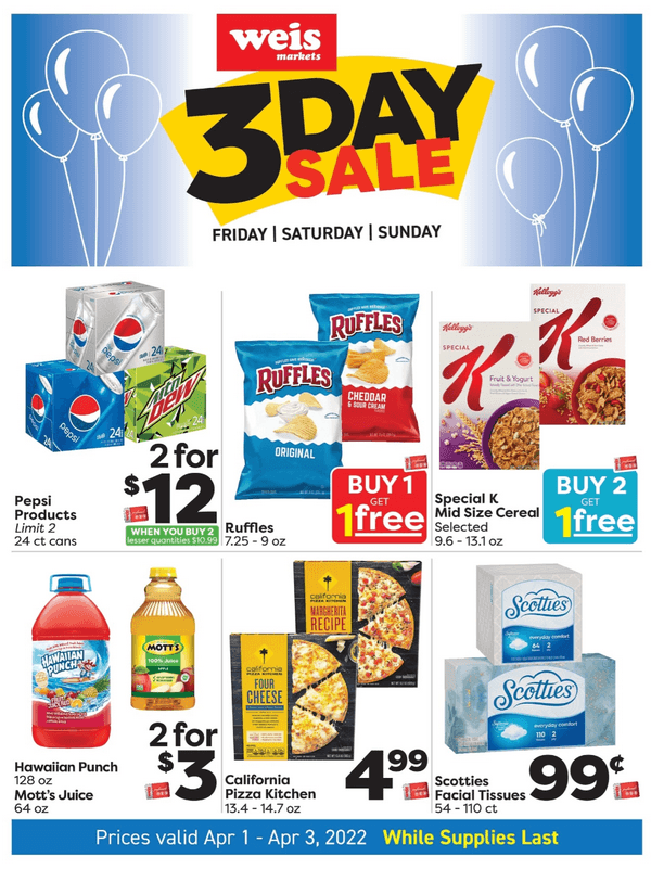 Weis Open On Christmas Day 2022 Weis Markets Three Day Ad Apr 01 – Apr 03, 2022