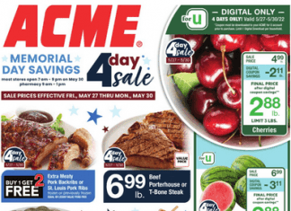 ACME Weekly Ad May 27 – Jun 02, 2022 (Memorial Day Promotion Included)
