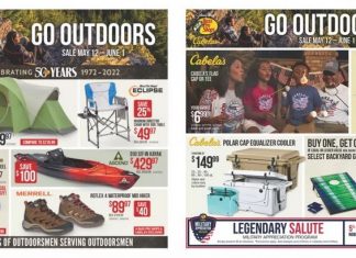 Cabela’s Go Outdoors Ad May 12 – June 01, 2022