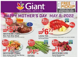Giant Food Weekly Ad May 06 – May 12, 2022 (Mother’s Day Promotion Included)