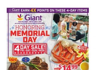 Giant Food Weekly Ad May 27 – Jun 02, 2022 (Memorial Day Promotion Included)