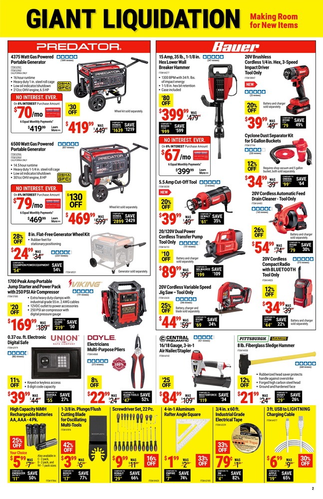 Harbor Freight Giant Liquidation Sale Flyer Ad May 02 May 08, 2022